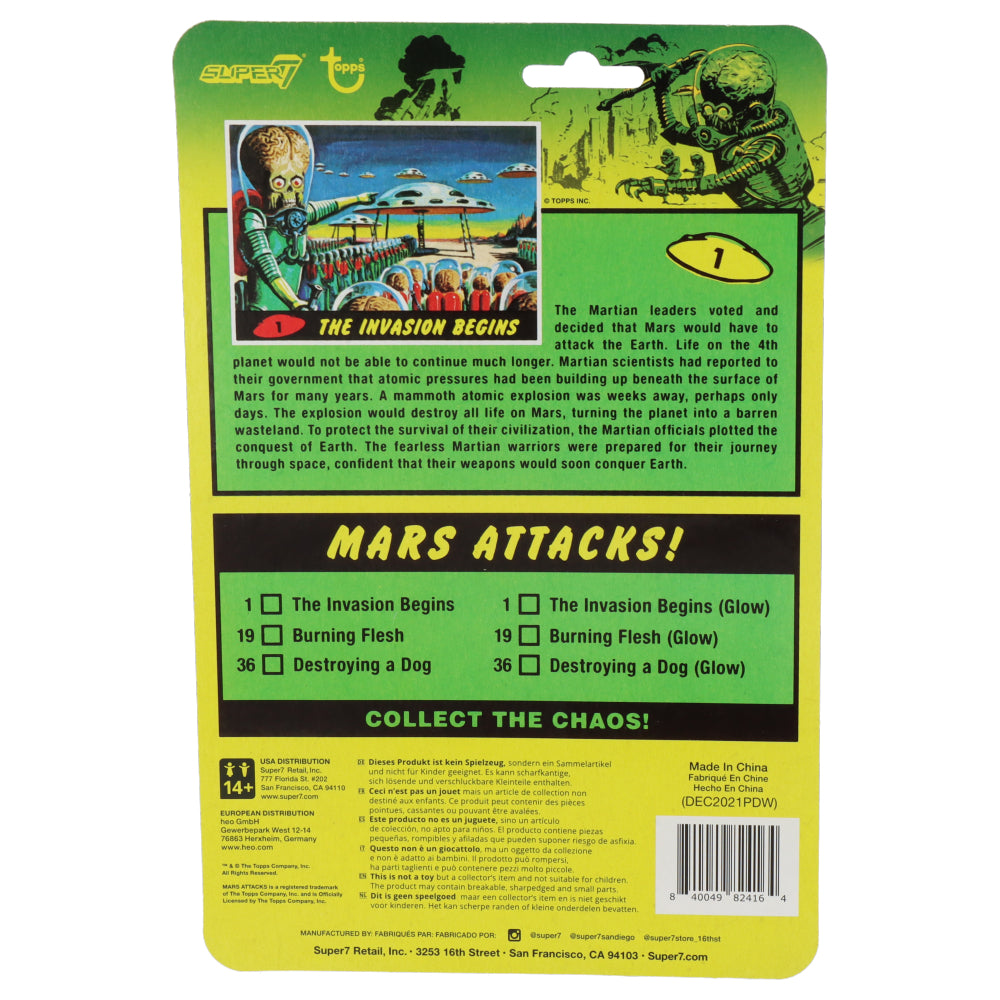 The Invasion Begins (Glow) - Mars Attacks wave 2 - ReAction figures