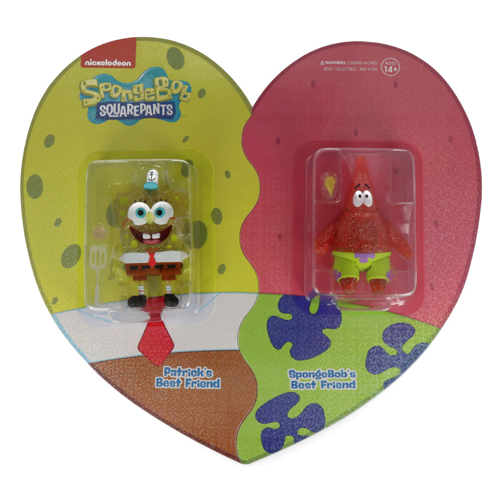 SpongeBob SquarePants SpongeBob And Patrick BFF 2-Pack (Glitter) - ReAction Figure