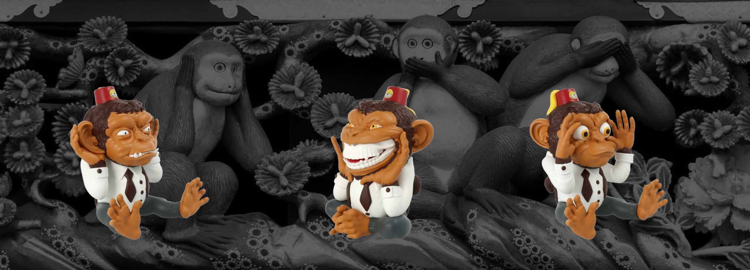 The More Evil Monkeys by GOLEM X Ron English