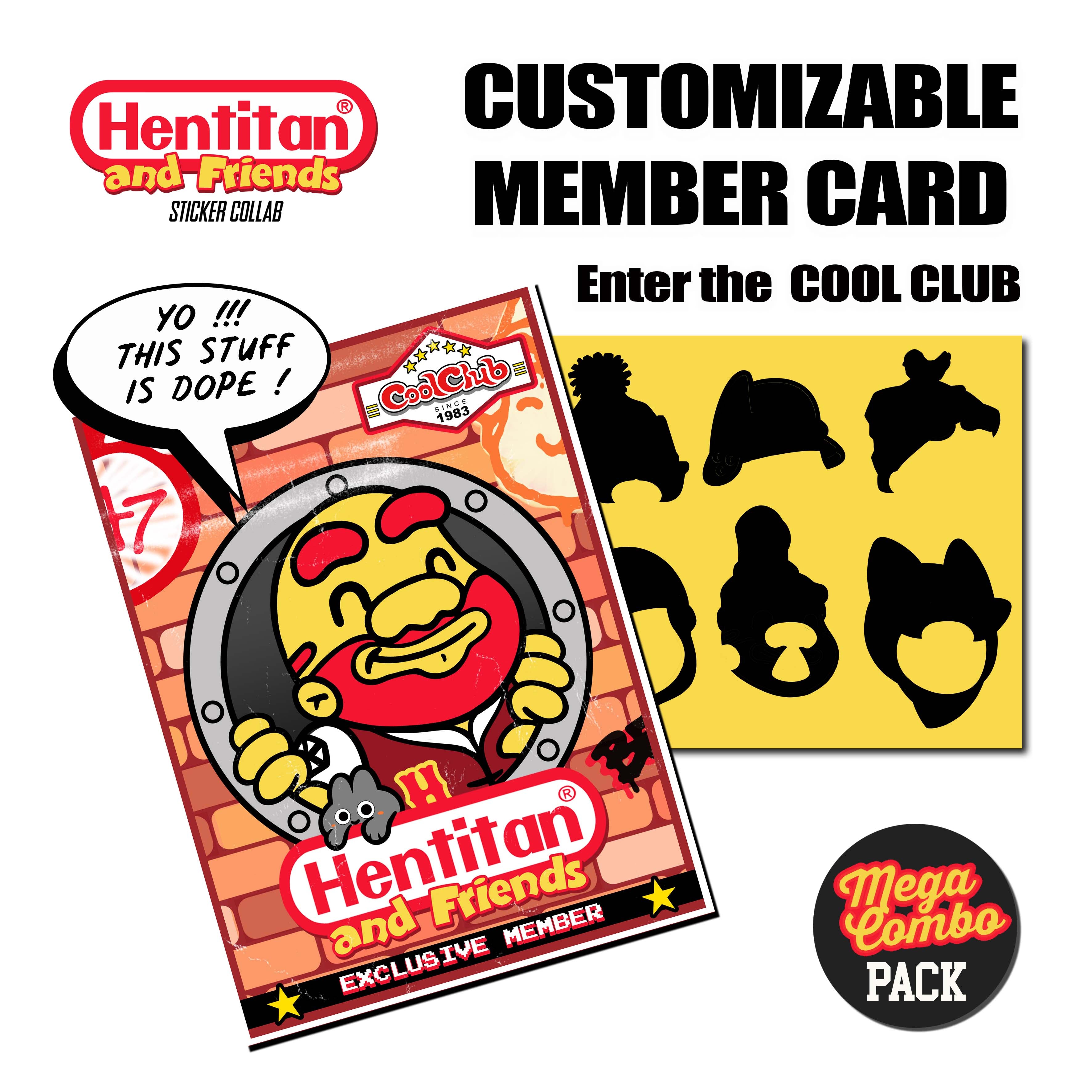 Hentitan and Friends - Mega Combo Sticker Pack