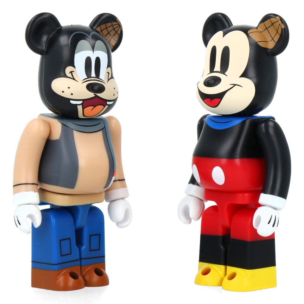 100% Bearbrick Mickey Mouse & Goofy - Lonesome Ghosts Ver. (2pcs set)