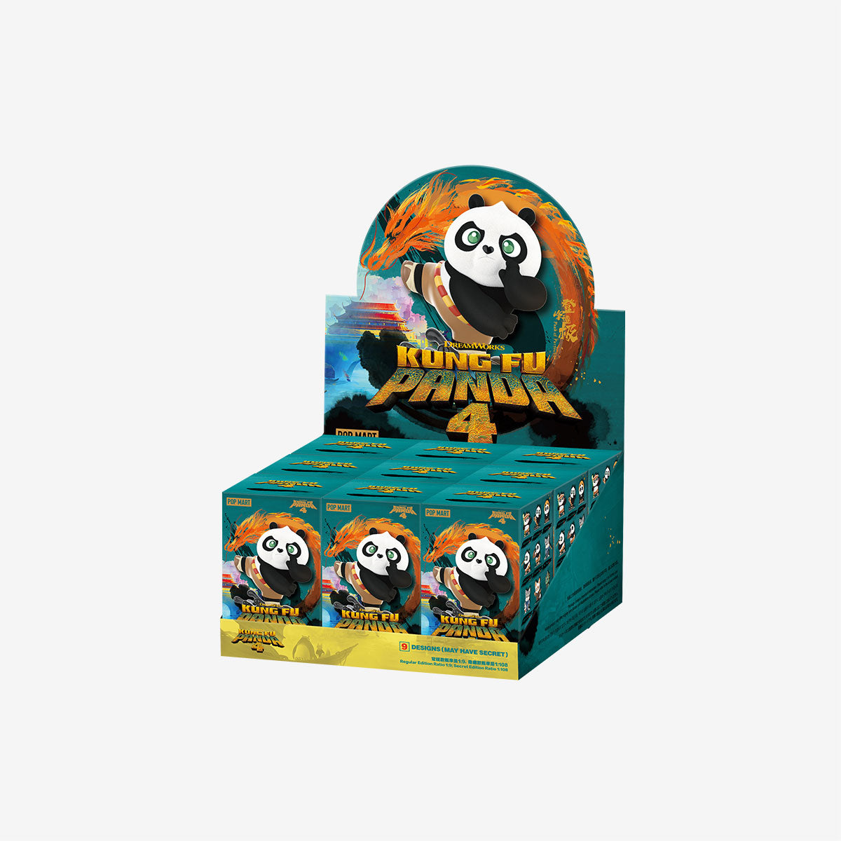 Figuras de la serie Kung Fu Panda - Display (9 PC)