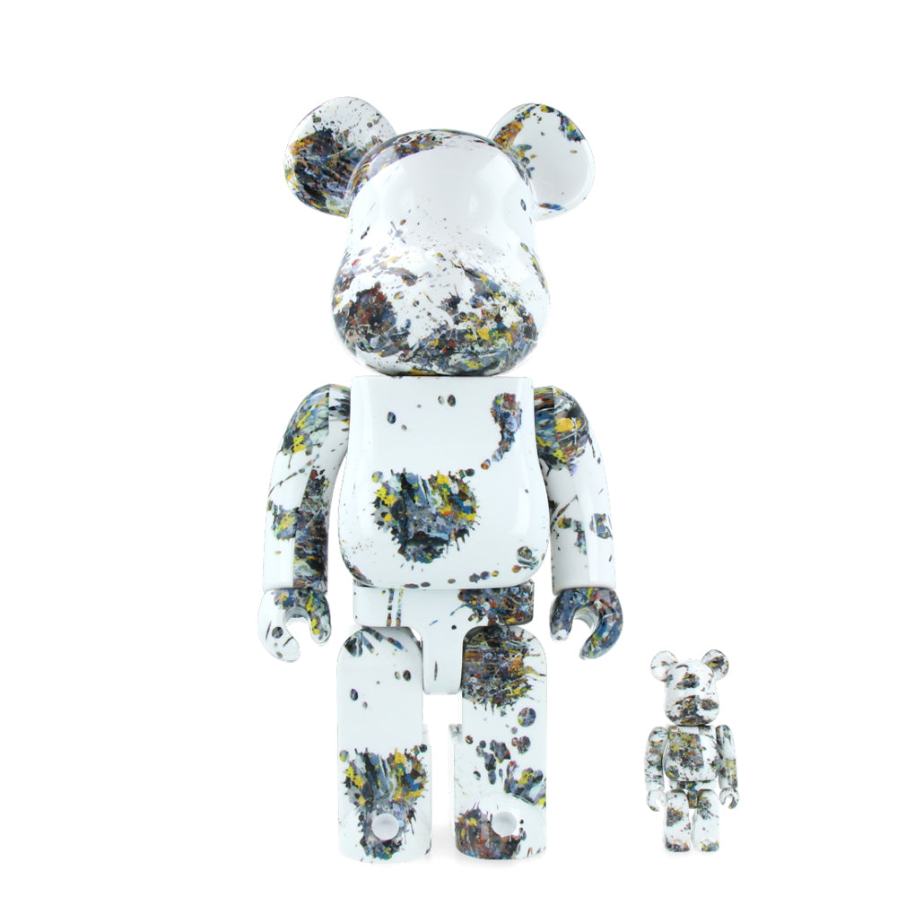 400% + 100% Bearbrick Jackson Pollock Studio (Splash)