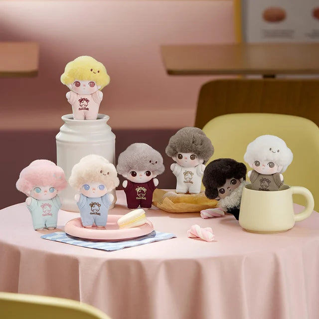 DIMOO Crush on Coffee Series -Soft Faced Plush Keychain Blind Box
