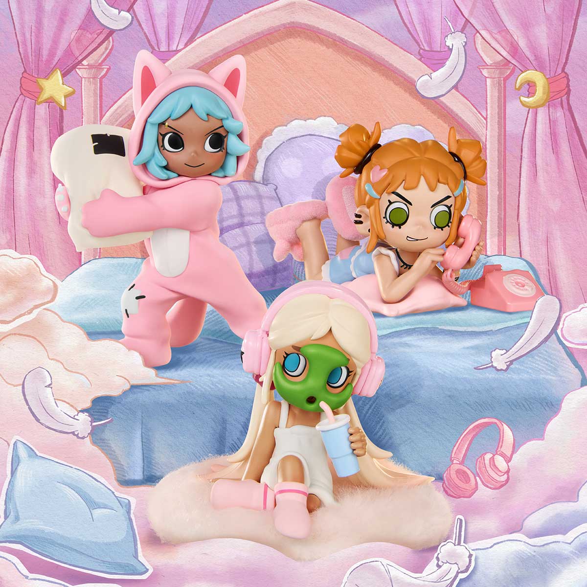Lil Peach Riot - Sleepover Series Figures