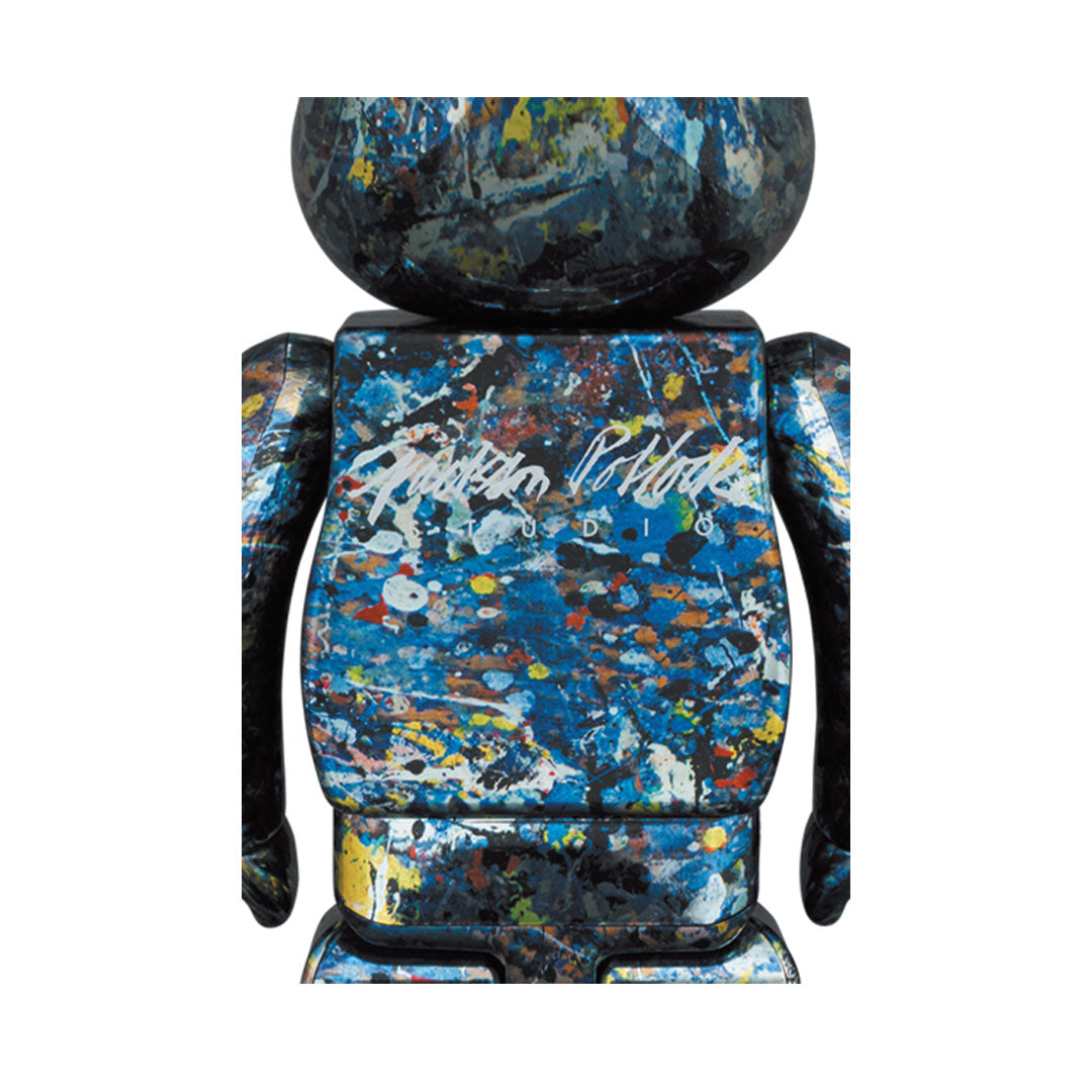 400% + 100% Bearbrick Jackson Pollock Studio Chrome Ver.