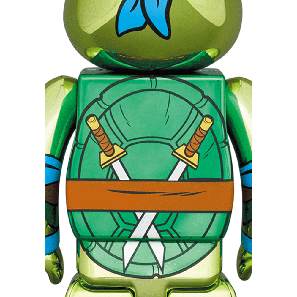 400% + 100% Bearbrick Leonardo Chrome Ver. (Ninja Turtles – TMNT)