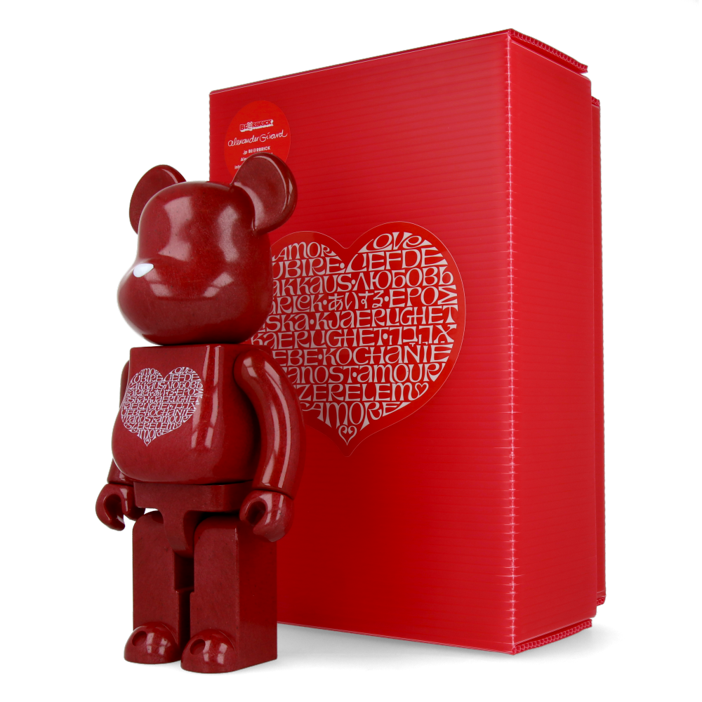 400% Bearbrick Alexander Girard - International Love Heart