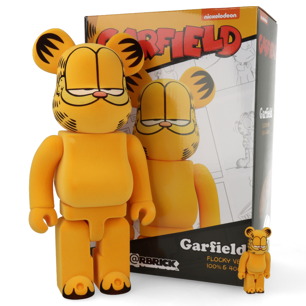 400% + 100% Bearbrick Garfield Flocky Ver.