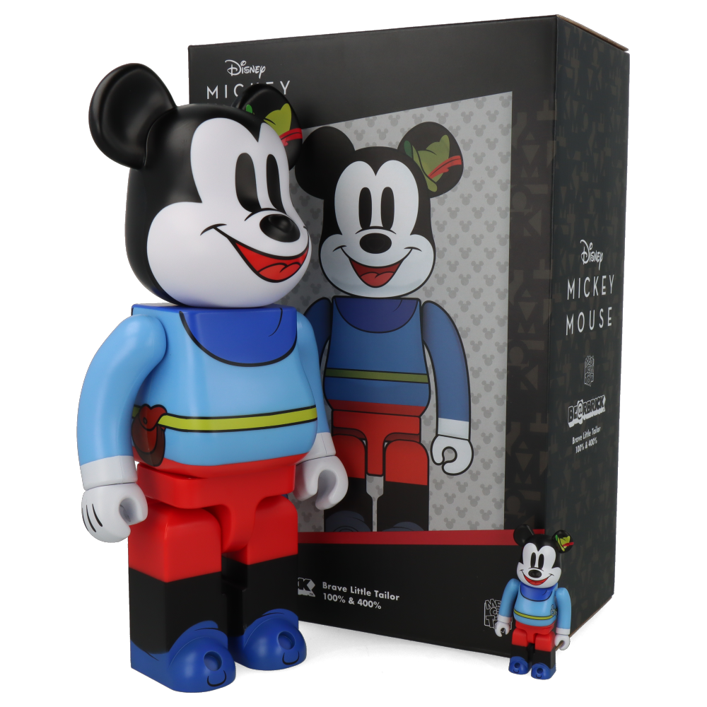 400% + 100% Bearbrick Mickey Mouse Brave Little Tailor