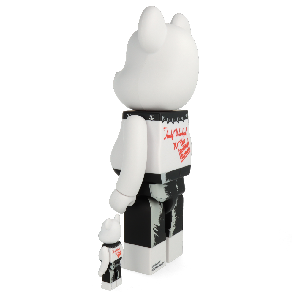 400% + 100% Bearbrick X Andy Warhol X The Rolling Stones (Sticky Fingers)