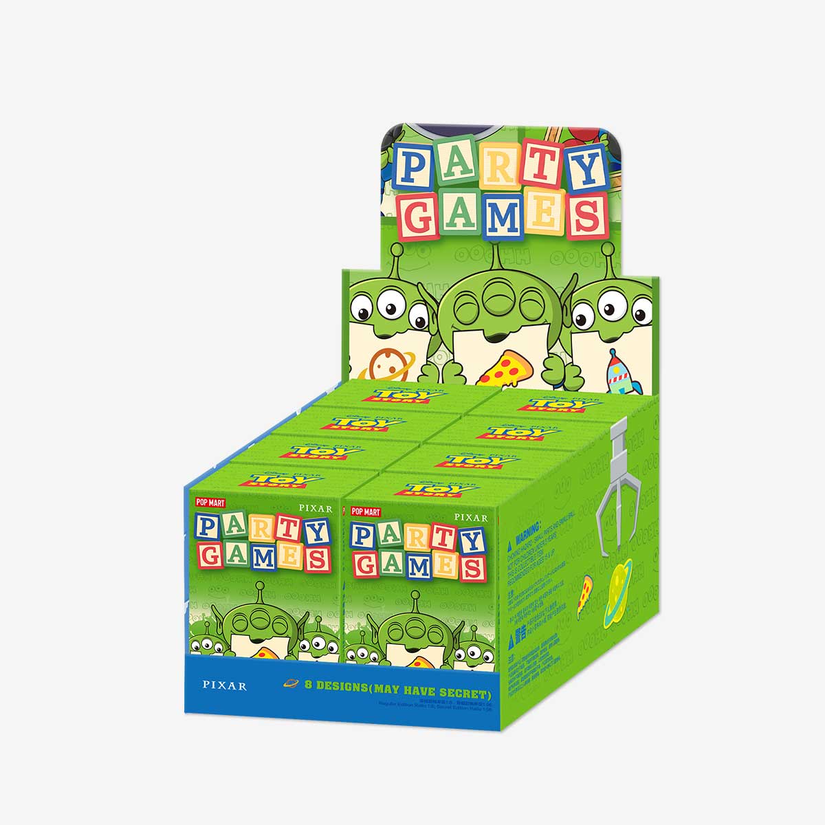 Sets de escena de la serie Pixar Alien Party Games - Display (8 PC)