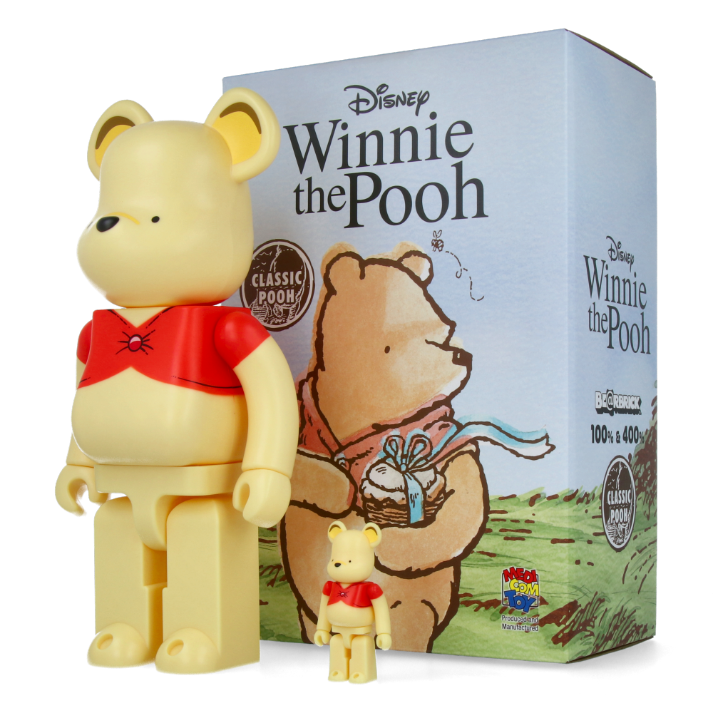 400% + 100% Bearbrick Winnie the Pooh - Classic Pooh Ver.