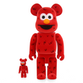 400% + 100% Bearbrick Elmo Flocky Ver.
