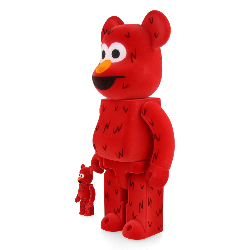 400% + 100% Bearbrick Elmo Flocky Ver.