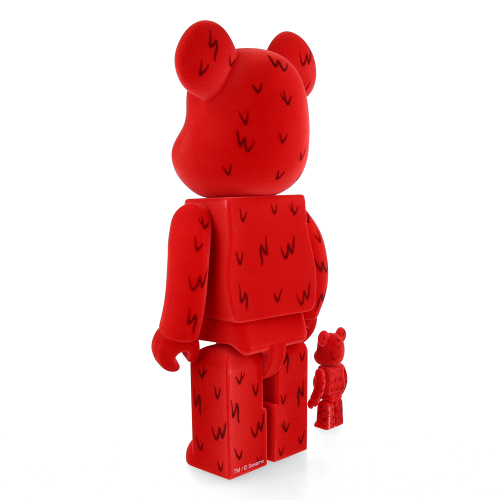 400% + 100% Bearbrick Elmo Flocky Ver.