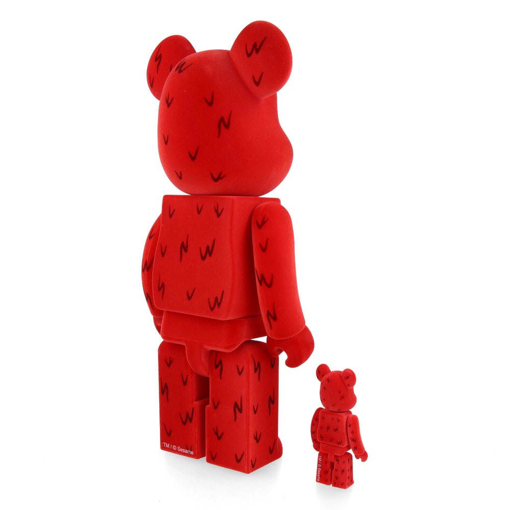 400% + 100% Bearbrick Elmo Flocky Ver.