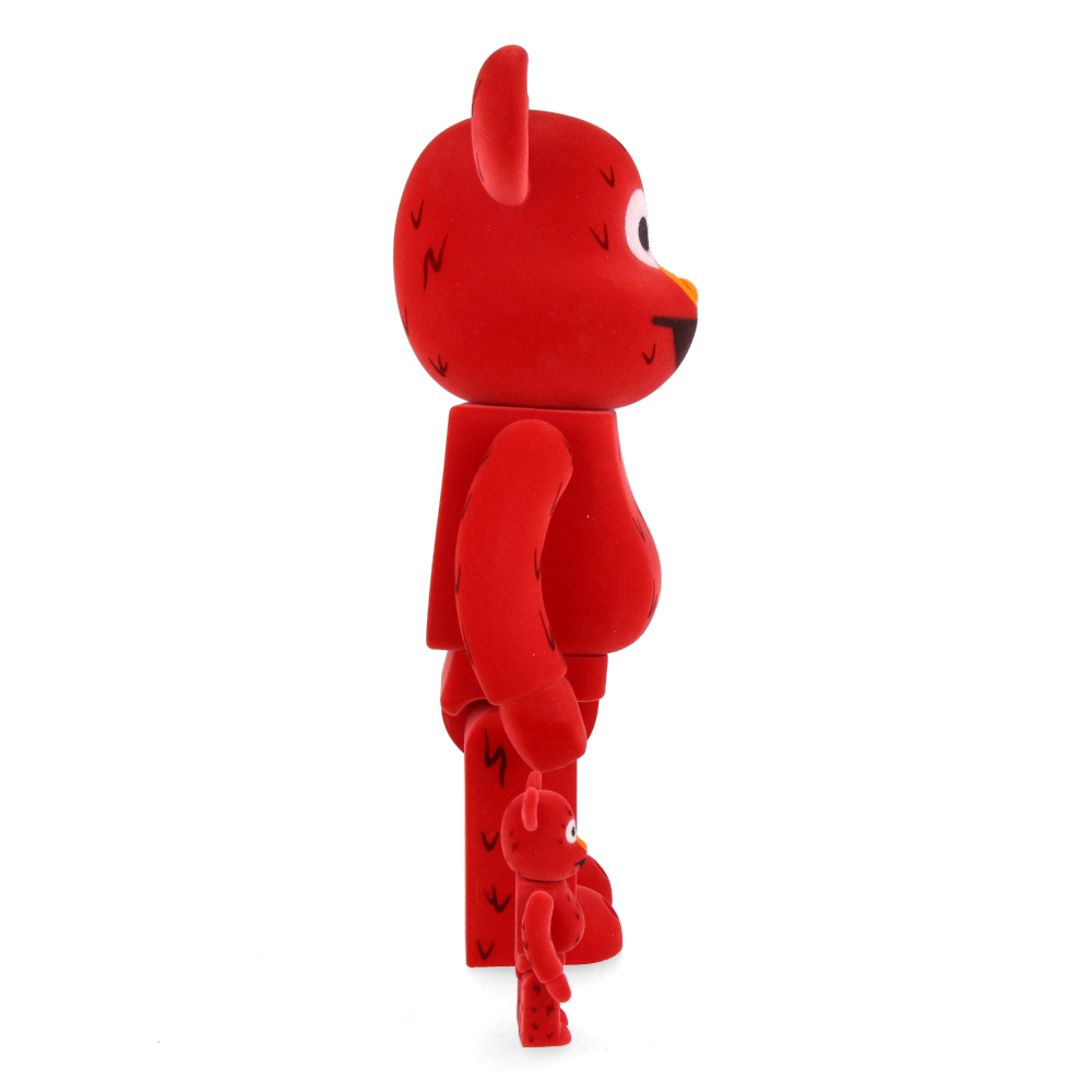 400% + 100% Bearbrick Elmo Flocky Ver.