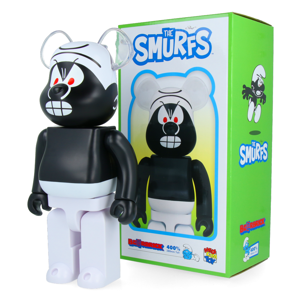 400% Black Bearbrick Smurf