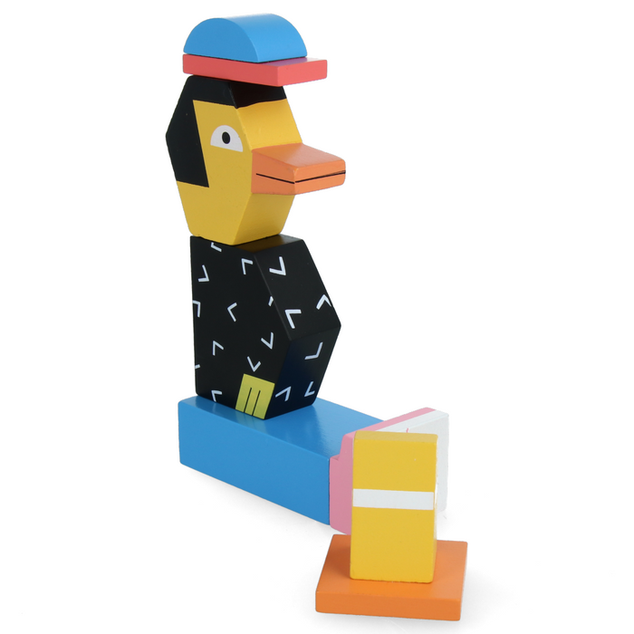 Block party - Duck - Wooden figurine - Areaware