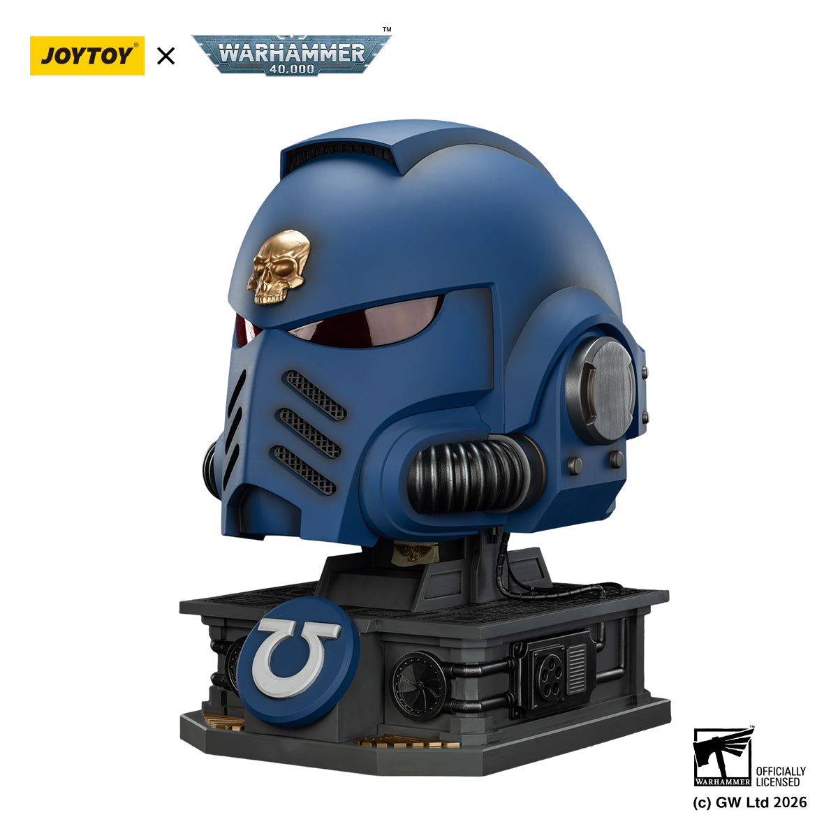 JoyToy X Warhammer 40,000 - Ultramarines Captain MkX Helmet & Stand