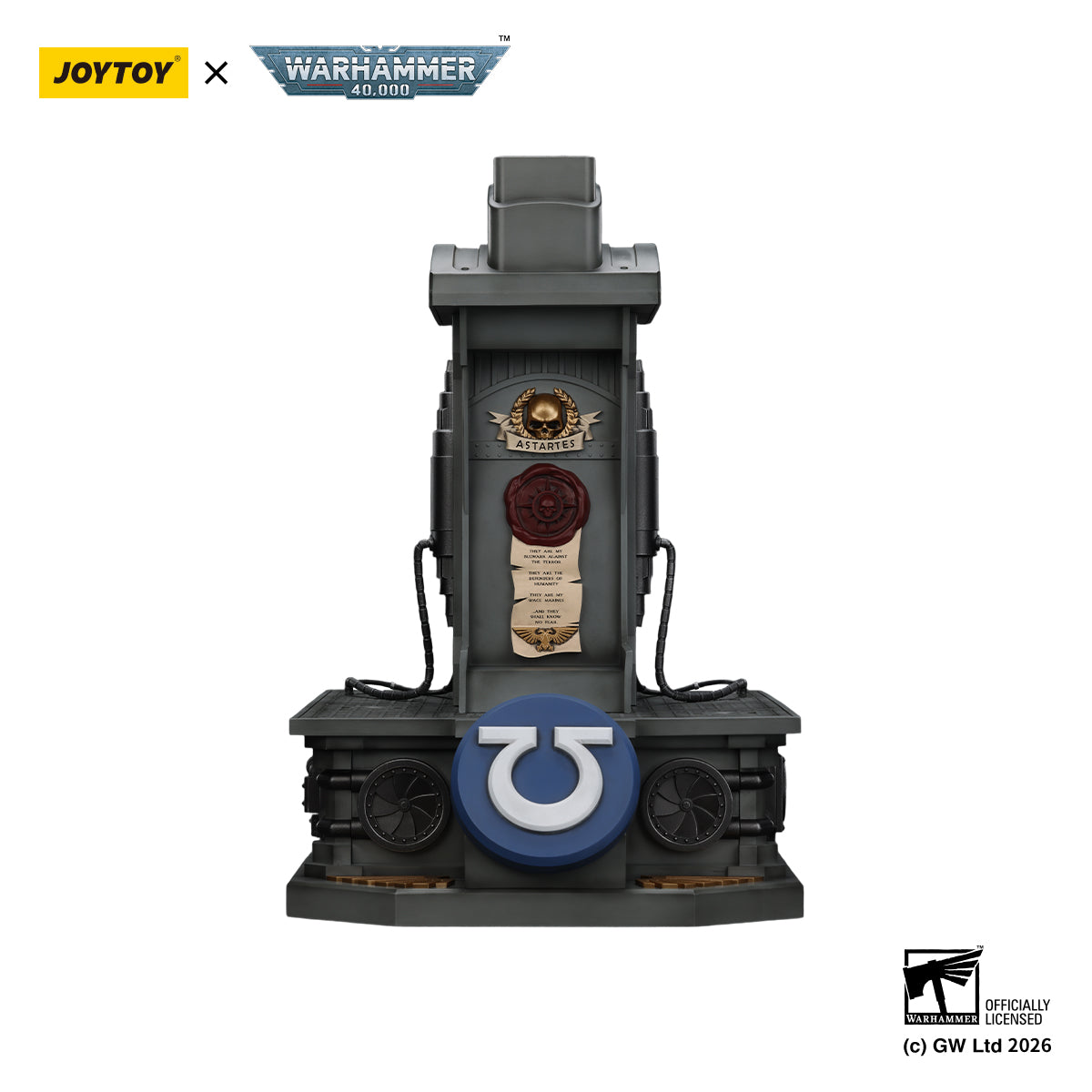 JoyToy X Warhammer 40,000 - Ultramarines Captain MkX Helmet & Stand