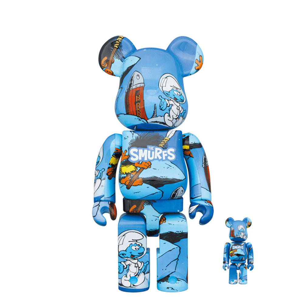 400% + 100% Bearbrick Los Pitufos - El astropitufo