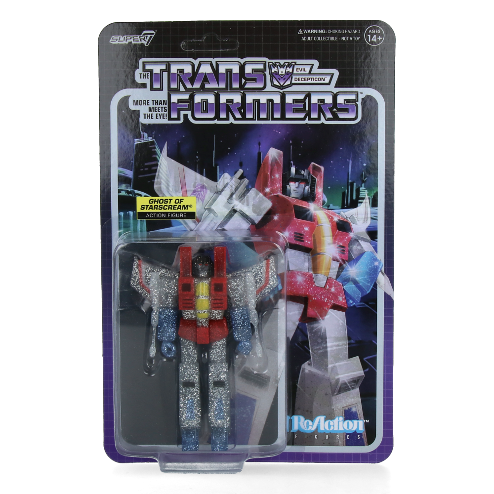 Ghost of Starscream (Translucent Glitter) - Transformers wave 8 - ReAction Figures