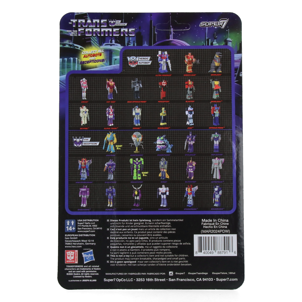 Ghost of Starscream (Translucent Glitter) - Transformers wave 8 - ReAction Figures