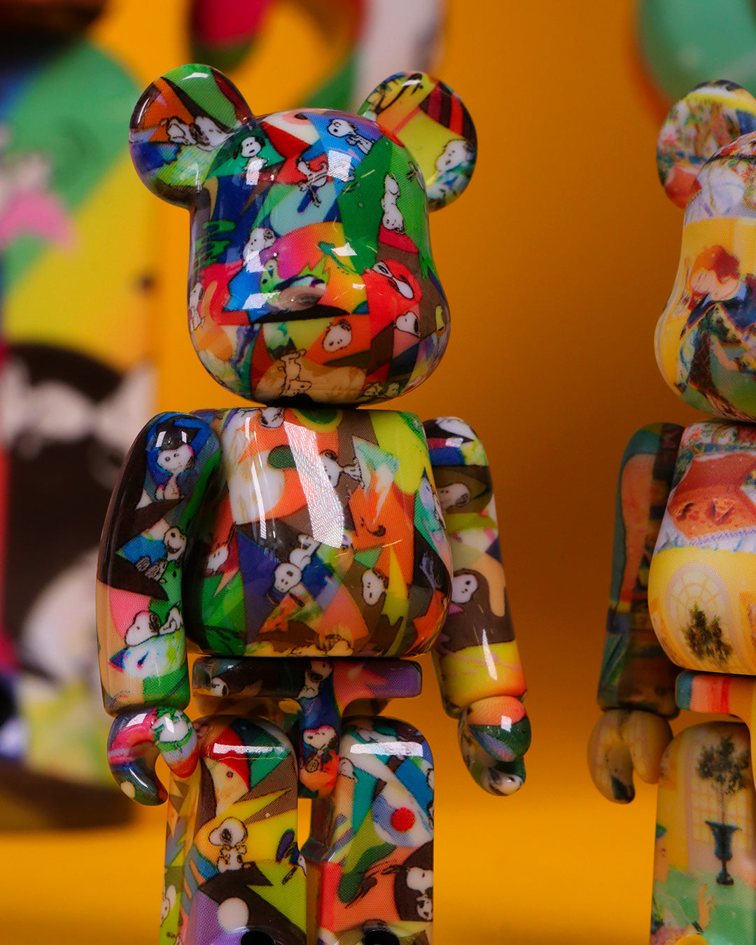 400% + 100% Bearbrick Tomakazu Matsuyama x Peanuts