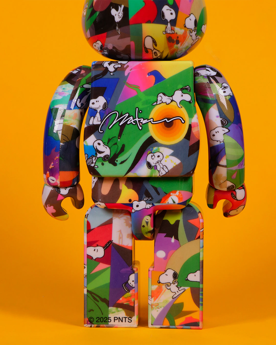 400% + 100% Bearbrick Tomakazu Matsuyama x Peanuts