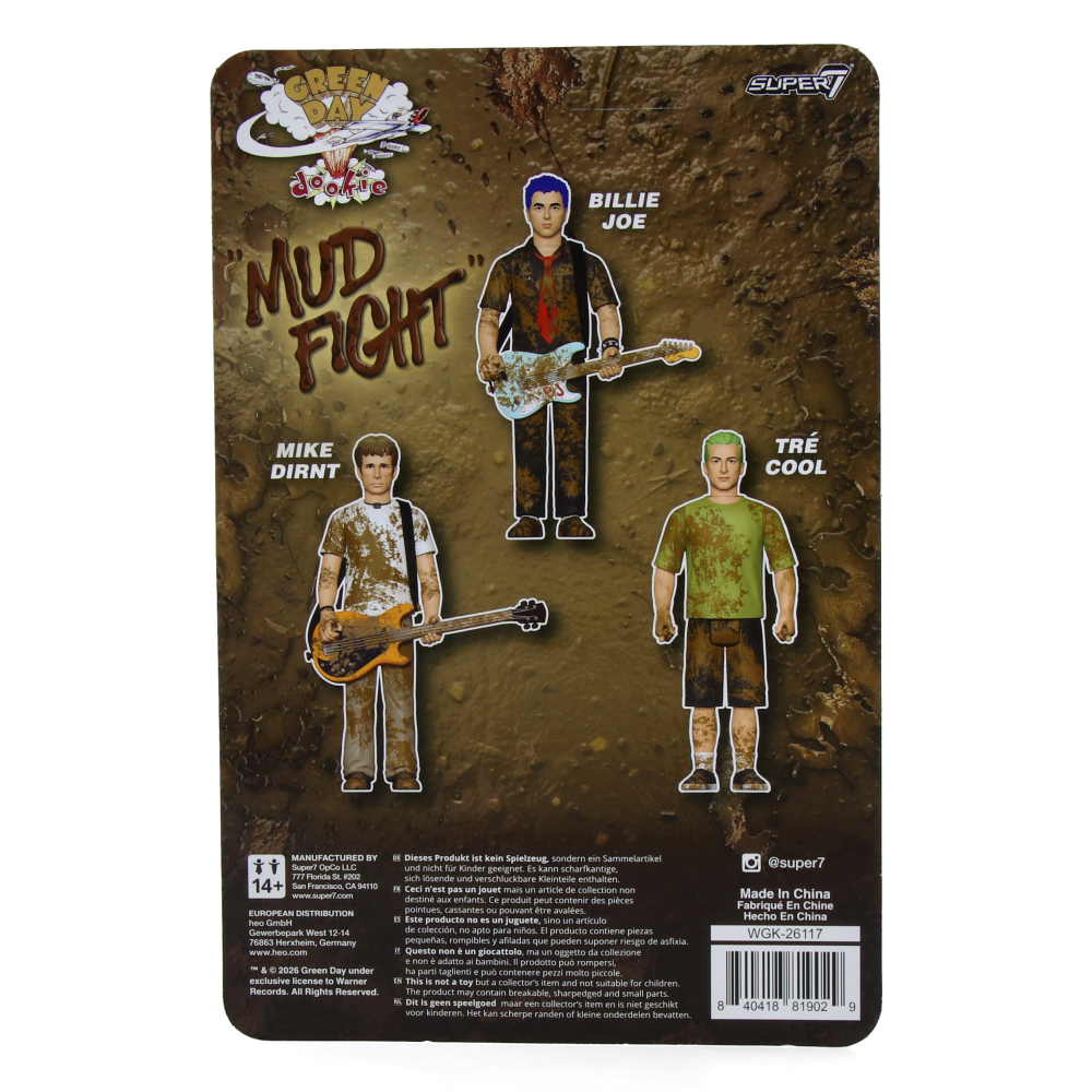 Mike Dirnt - Green Day ReAction Figures Wave 1 (Mud Fight)