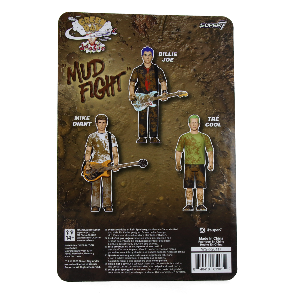 Tré Cool - Green Day ReAction Figures Wave 1 (Mud Fight)