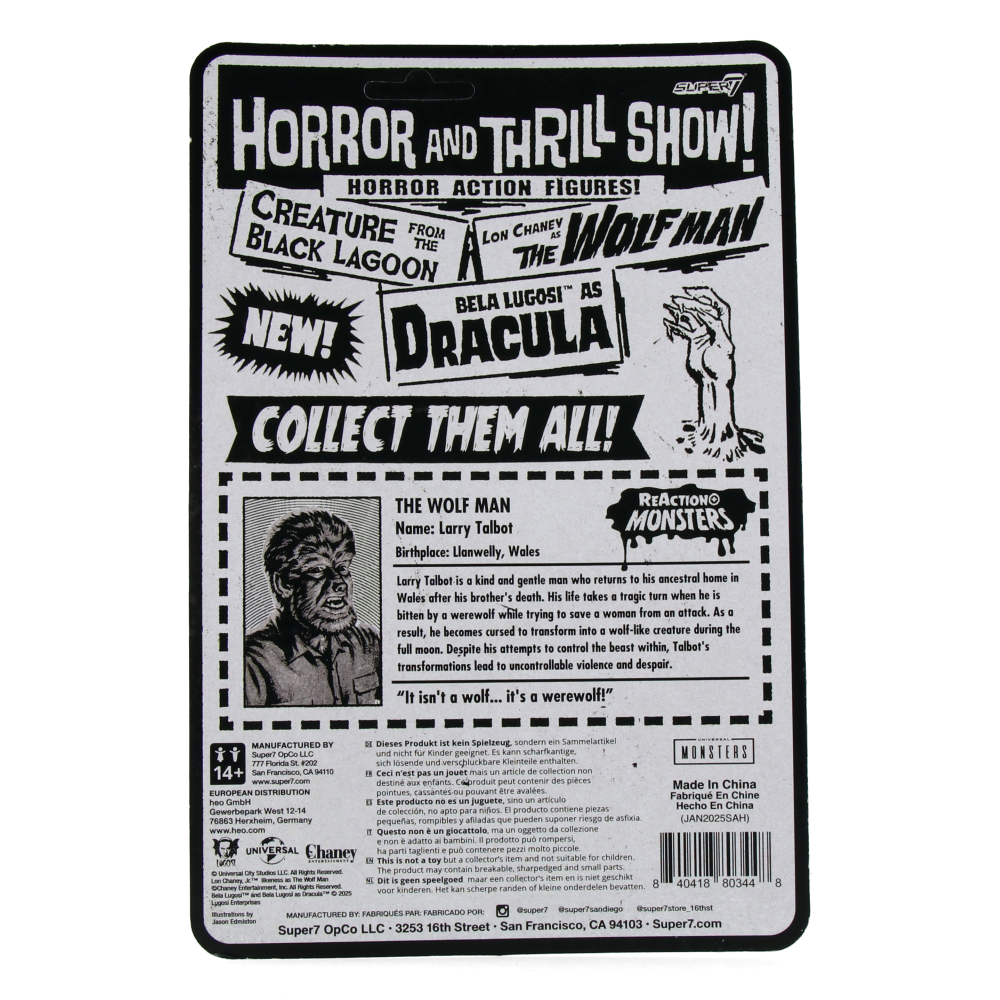 Universal Monsters ReAction+ Wave 1 - The Wolf Man