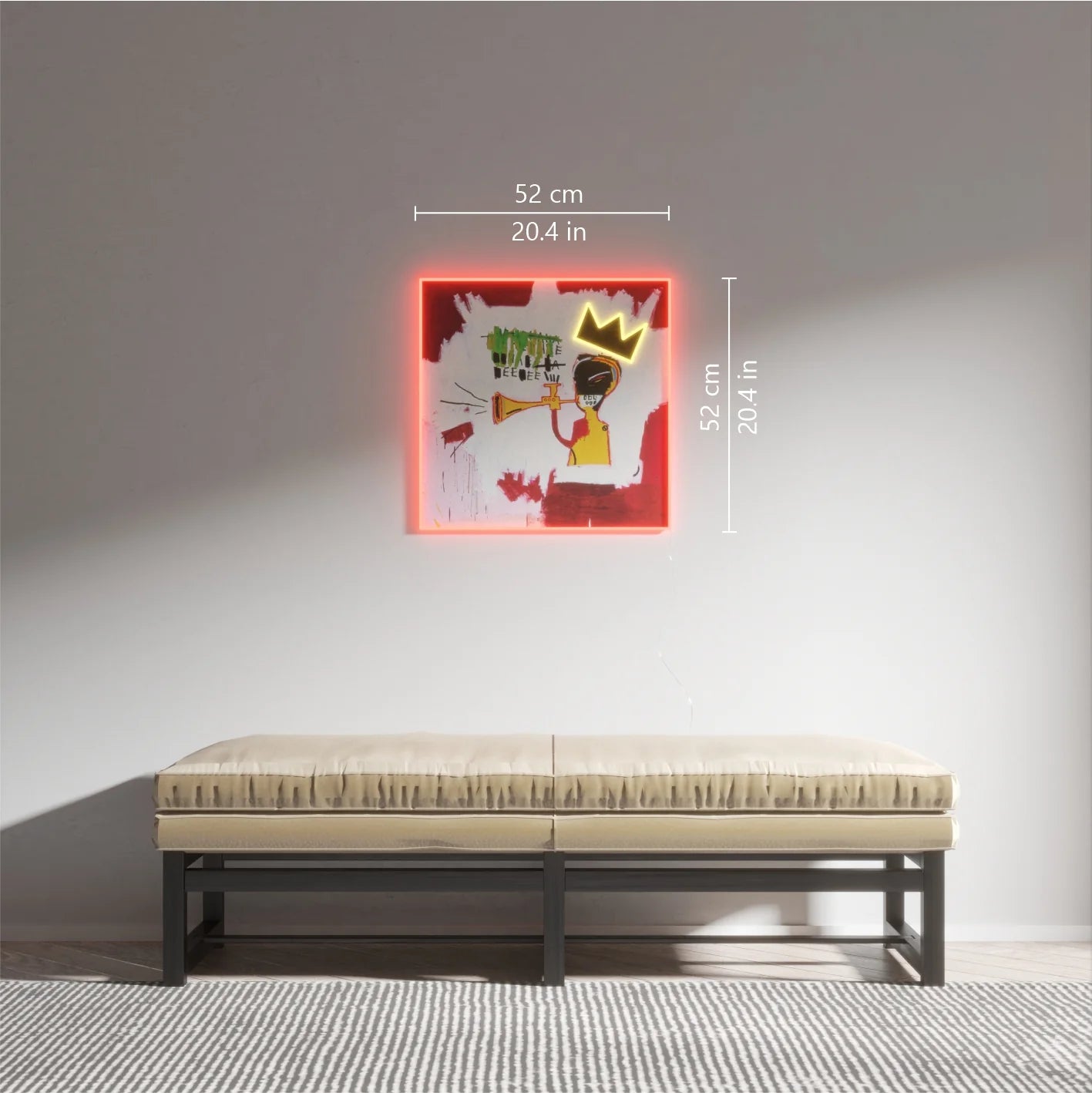 Trumpet Painting YP x Jean Michel Basquiat - Neon LED