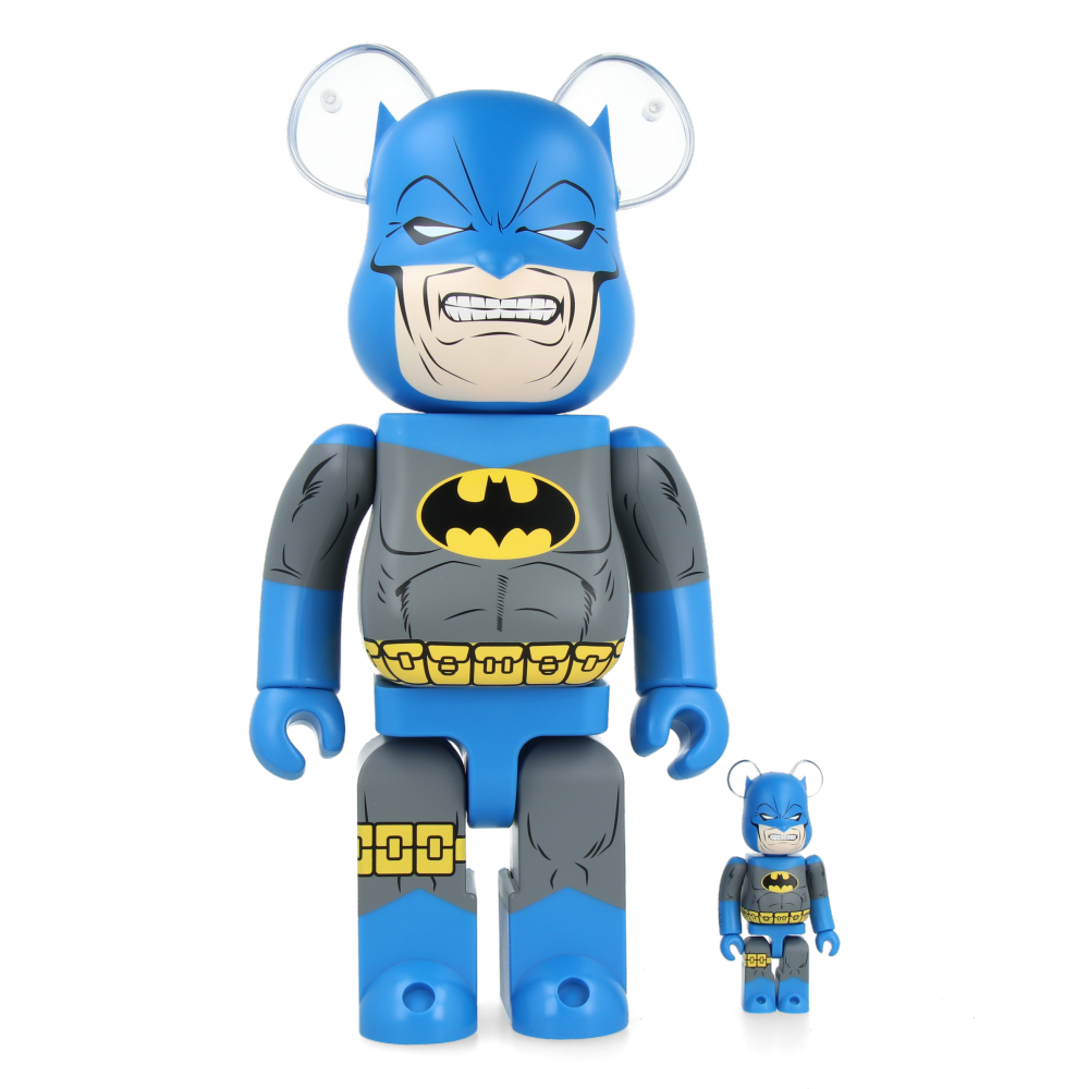 400% + 100% Bearbrick Batman Dark Knight (TDKR Blue Ver.)