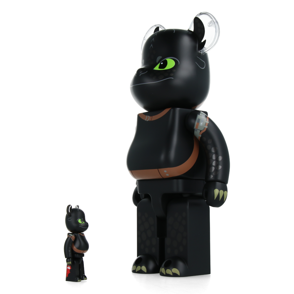 400% + 100% Bearbrick Toothless (How to Train Your Dragon)