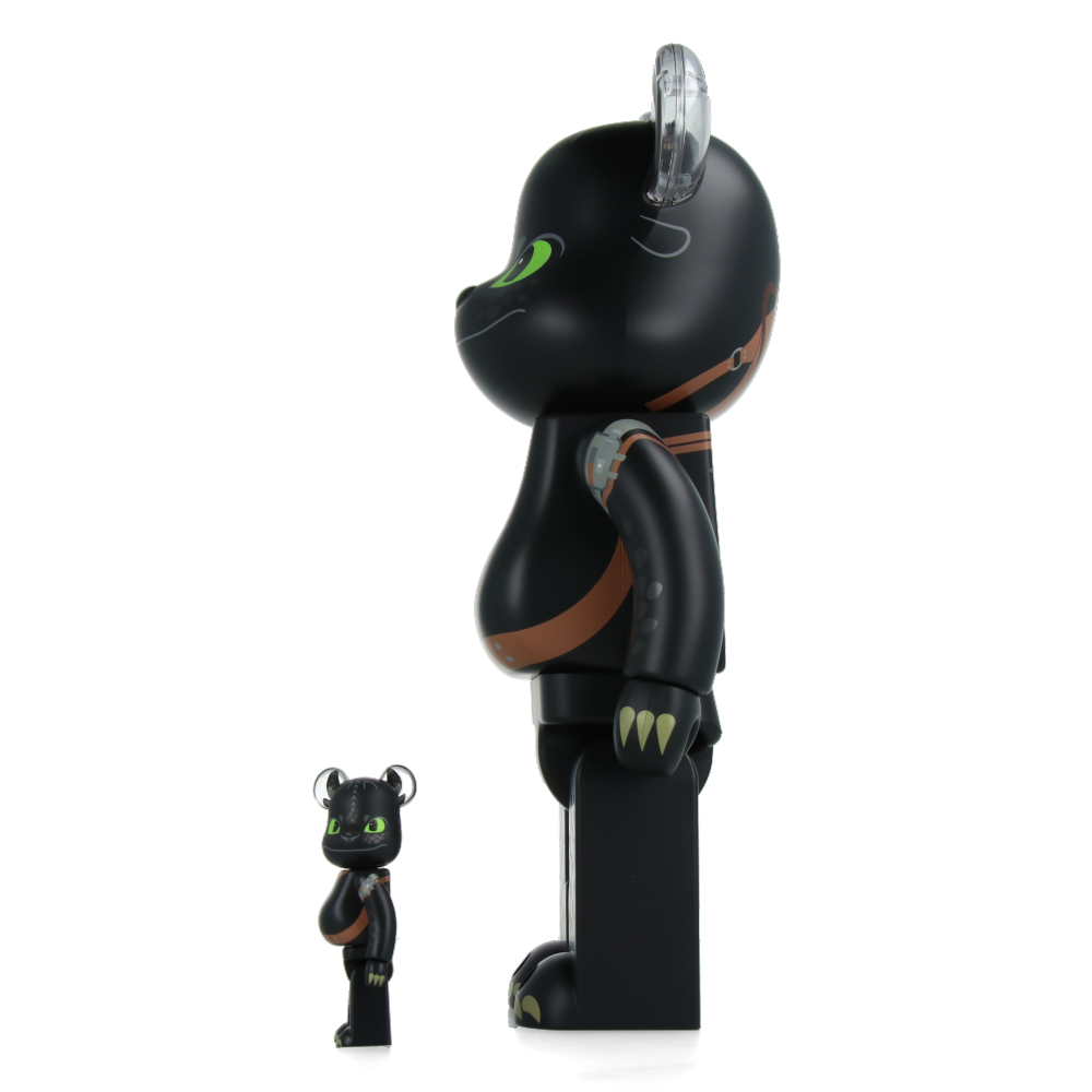 400% + 100% Bearbrick Toothless (How to Train Your Dragon)