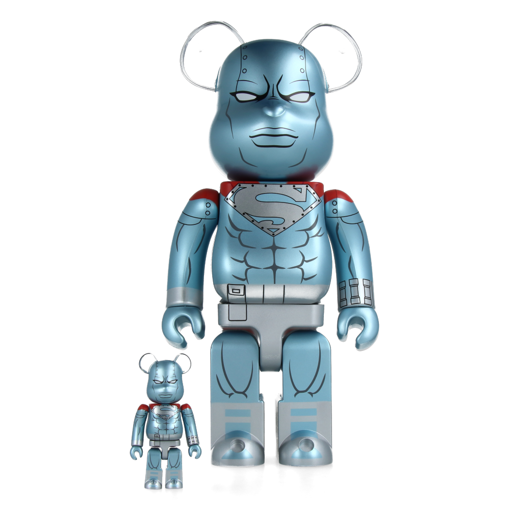 400% + 100% Bearbrick Steel (The Return of Superman) - Medicom Toy