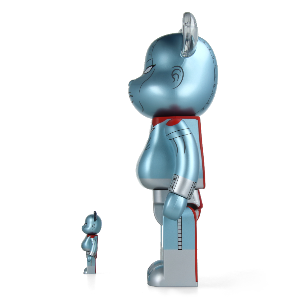 400% + 100% Bearbrick Steel (The Return of Superman)