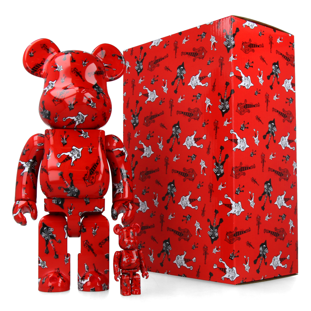 400% + 100% Bearbrick BUCK-TICK Hisashi Imai Red Ver. - Medicom Toy Figure