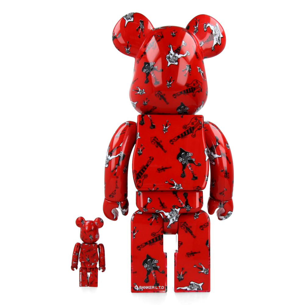 400% + 100% Bearbrick BUCK-TICK Hisashi Imai Red Ver. - Medicom Toy Figure