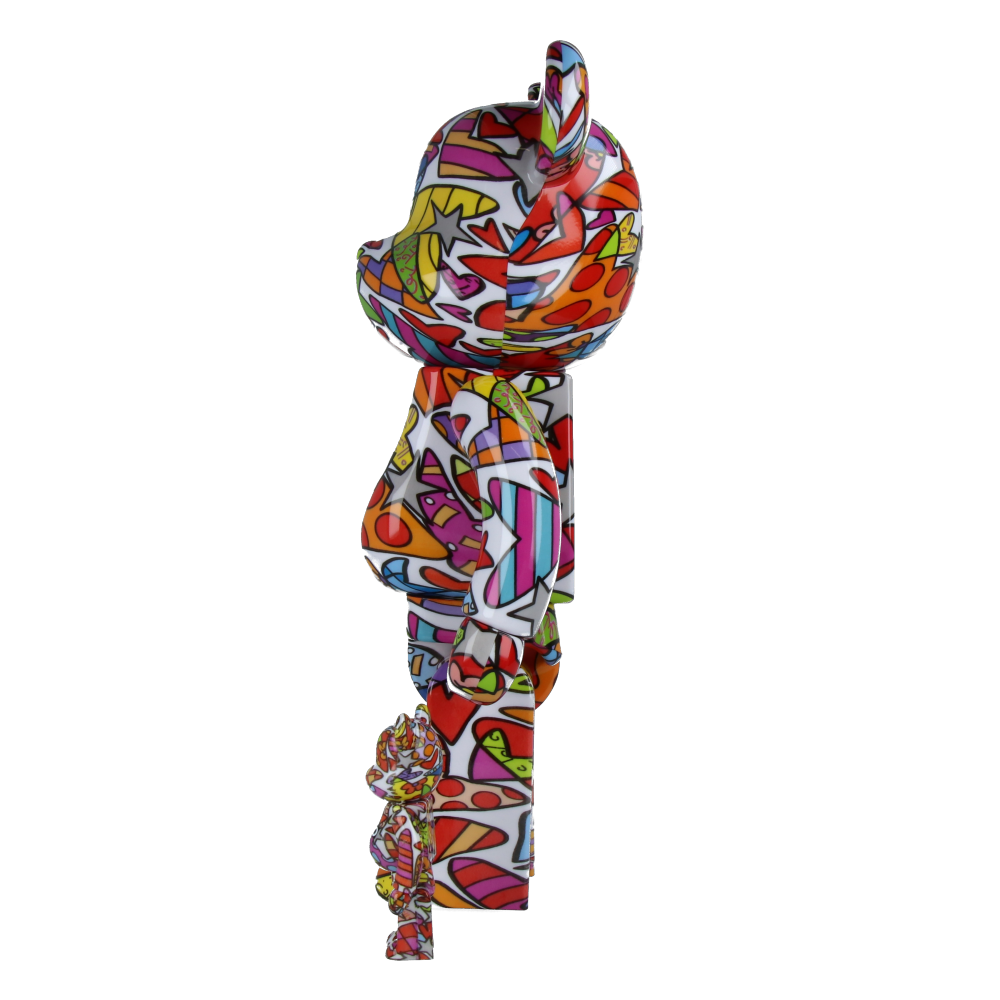 400% + 100% Bearbrick Romero Britto Heart