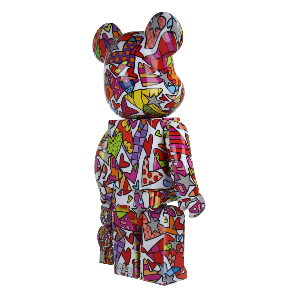 400% + 100% Bearbrick Romero Britto Heart