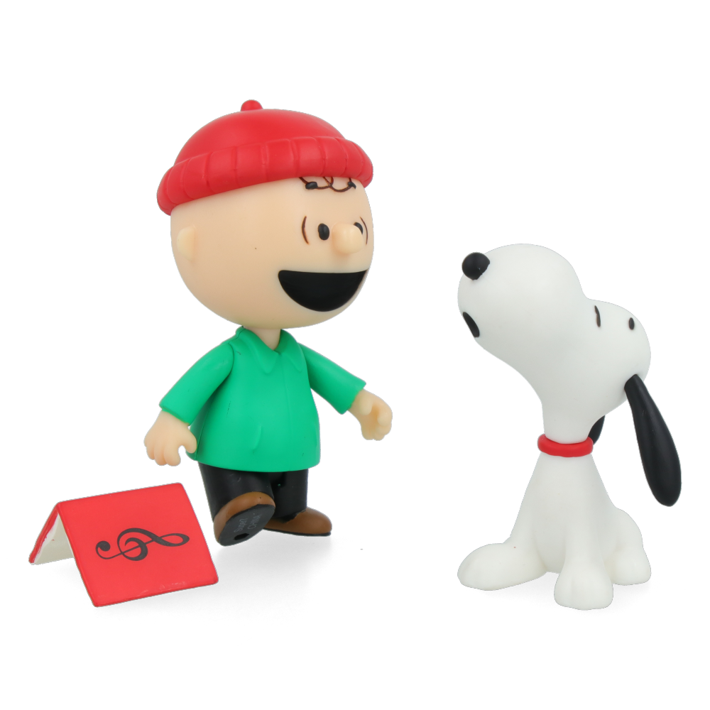 Charlie Brown and Snoopy (Caroling) - ReAction Figures Holiday Box Set