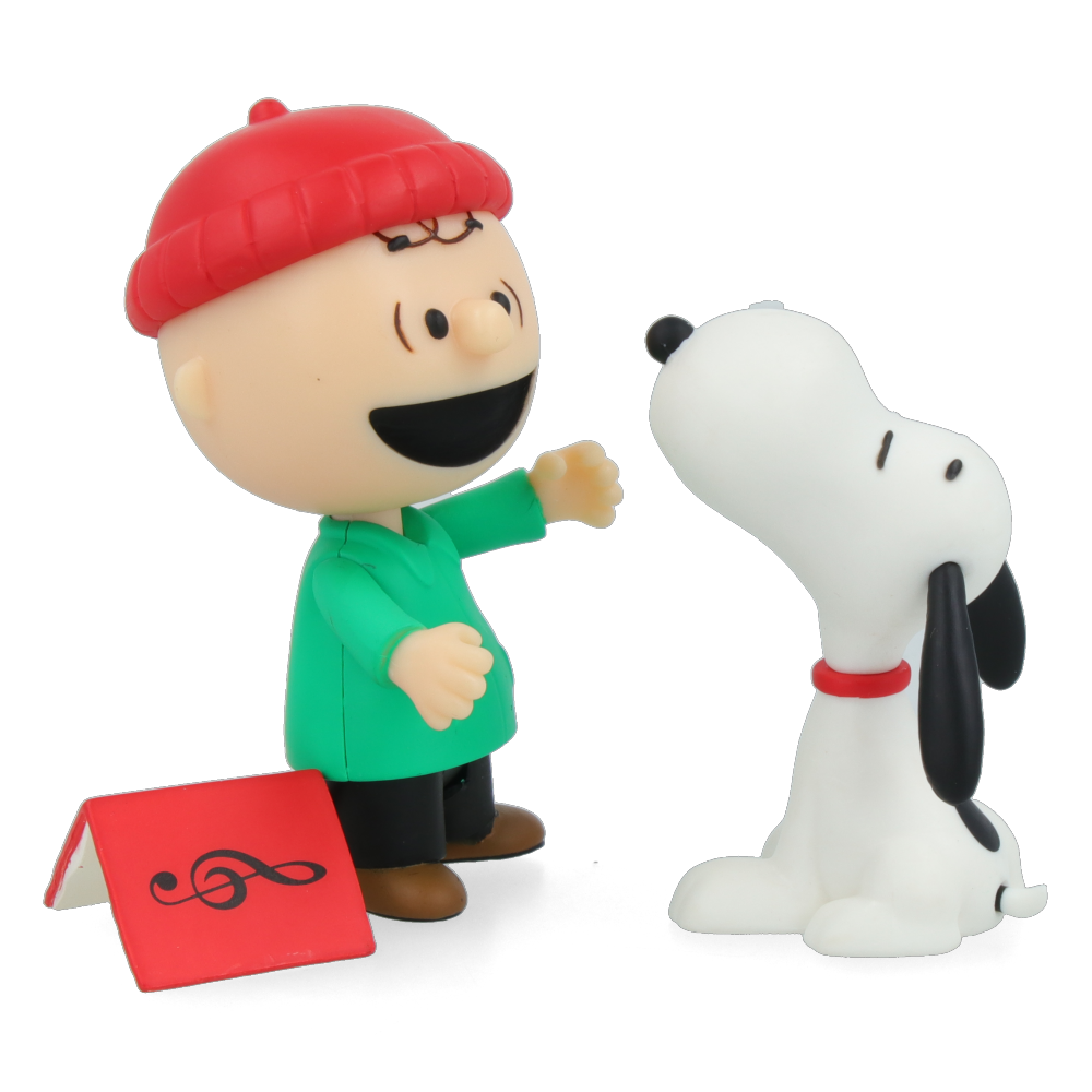 Charlie Brown and Snoopy (Caroling) - ReAction Figures Holiday Box Set