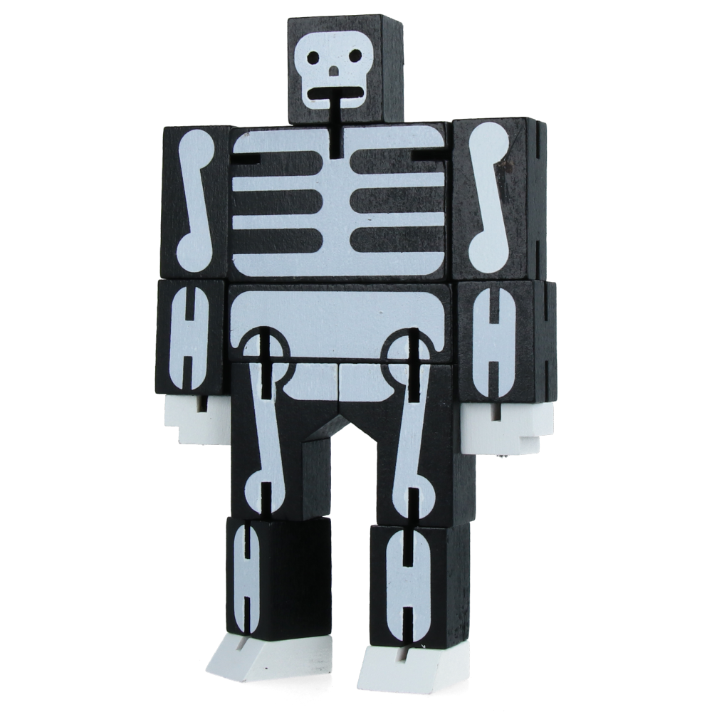 Cubebot - Small - Black/Skeleton - Areaware
