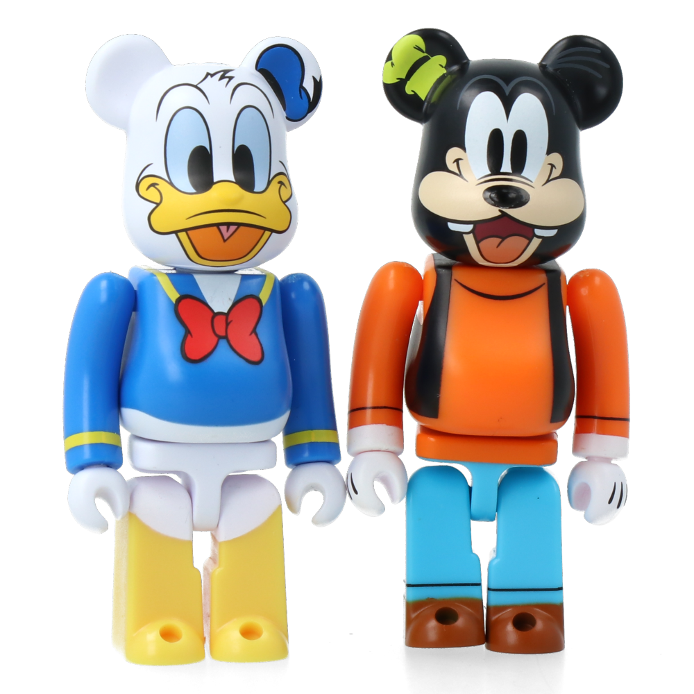 100% Bearbrick Donald Duck et Dinguo (2pcs set)