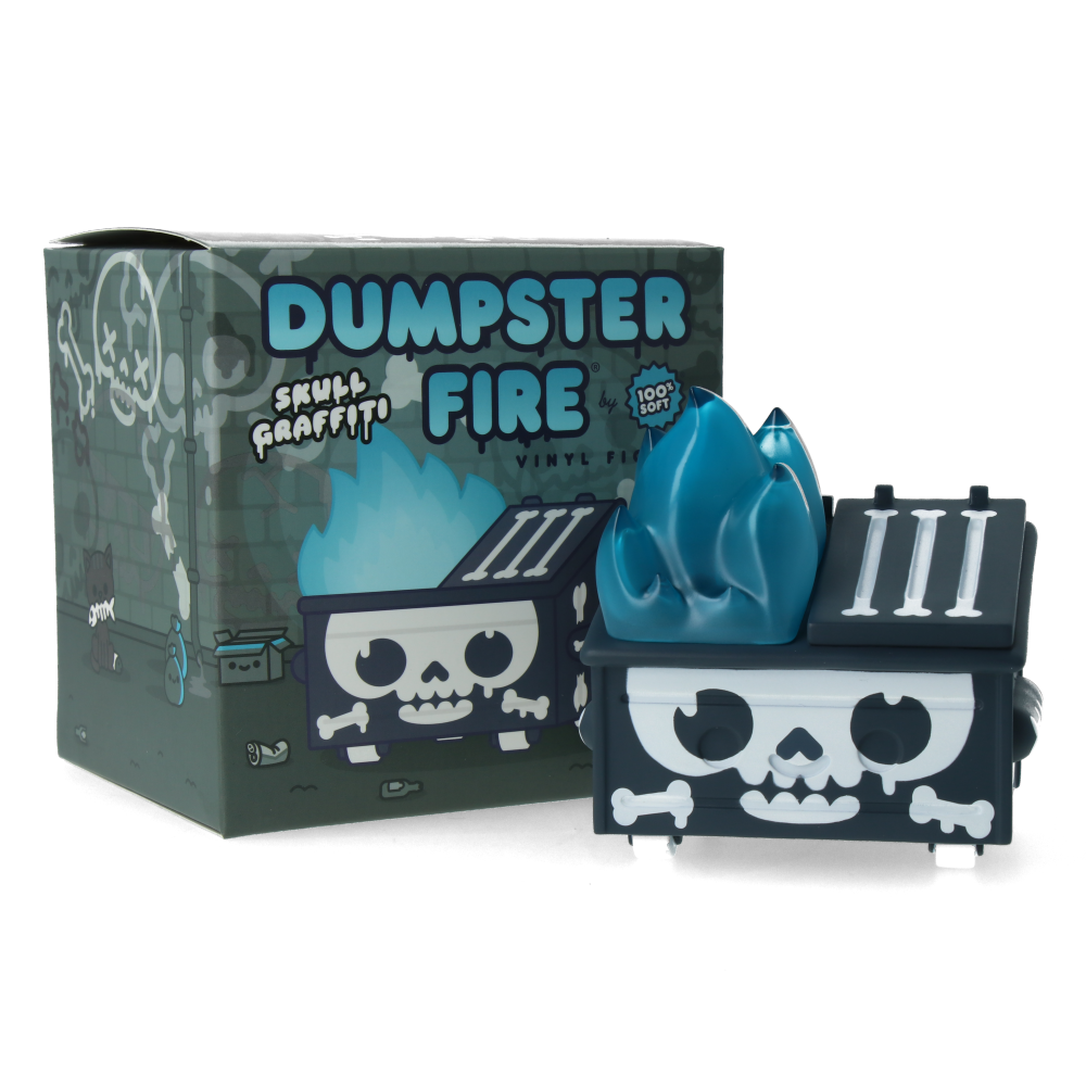 Skull Graffiti Dumpster Fire Vinyl Figure