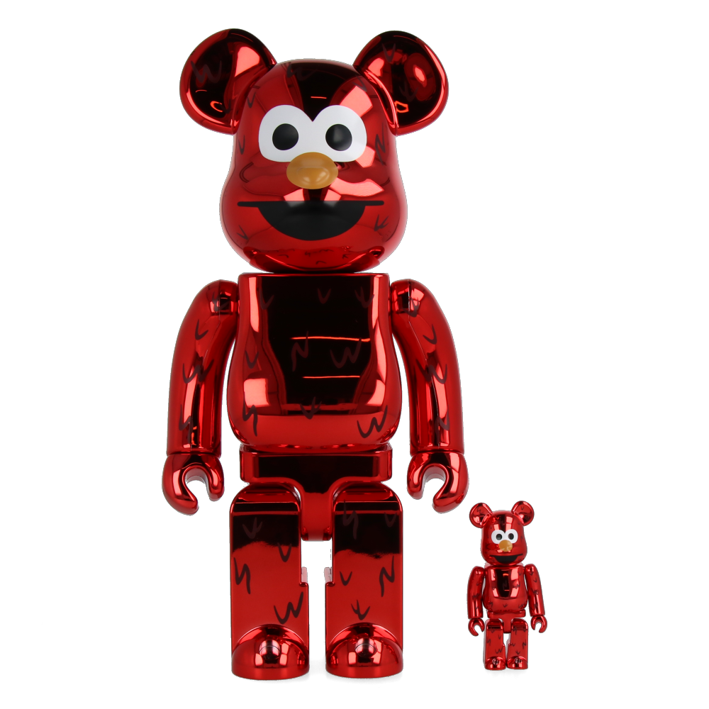 400% + 100% Bearbrick Elmo Chrome Ver.